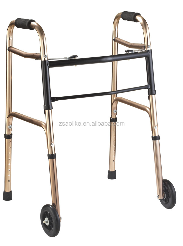 ALK713LCost-competitiveness Folding Disabled Walker Lightweight Rehabilitation Therapy Supplies Outdoor Homecare Hospital 2.3kg